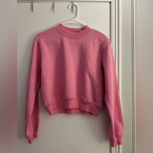 Generation Love Pink Sweatshirt with Rhinestones